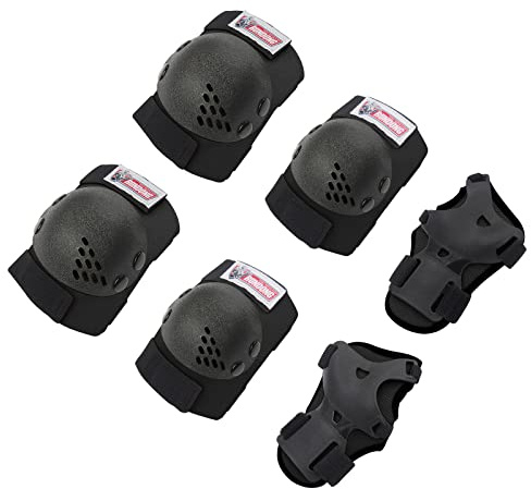 SOHOUR HOME Kids Knee Pad Elbow Pads Wrist Guards Protective Set | EVA Foam Padding Ventilated Fabrics Flexible Elastic Adjustable Elastic Straps for 3-15 Year Child Roller Skates Skateboard