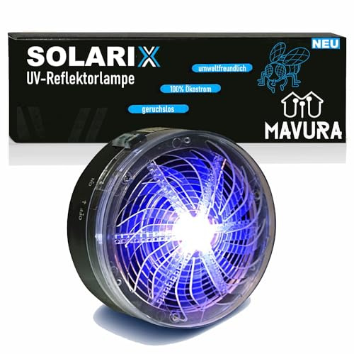 SOLARIX Insektenlampe Solar UV Mückenlampe Insektenkiller, Uv, Insektenfalle Fliegenfalle Mückenfalle elektrisch