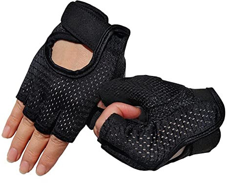 GWAWG 1-Paar-Gym-Handschuhe mit Handgelenkriemen Elastisches Rückengewebe für vollen Palm-Schutz, Leicht atmungsaktiv für Frauen Gewichtheben, Home Gym, Radfahren, Bergsteigen, Outdoor-Sportarten