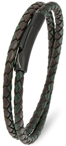 Simaru Premium Lederarmband Made in Germany für Damen & Herren, Unisex Echtleder Wickelarmband mit Edelstahl Hakenverschluss, Echtes Leder Armband