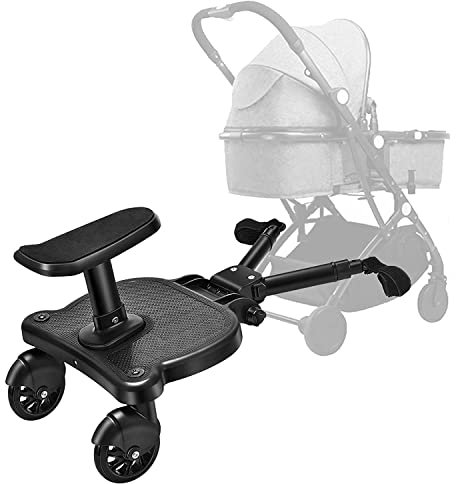 Trittbrett für Kinderwagen Universal,Buggy Board Kinderwagen Trittbrett Kiddy Boards für Kinderwagen,Bis 25KG,Mit Sitz Trittbrett Für Kinderwagen