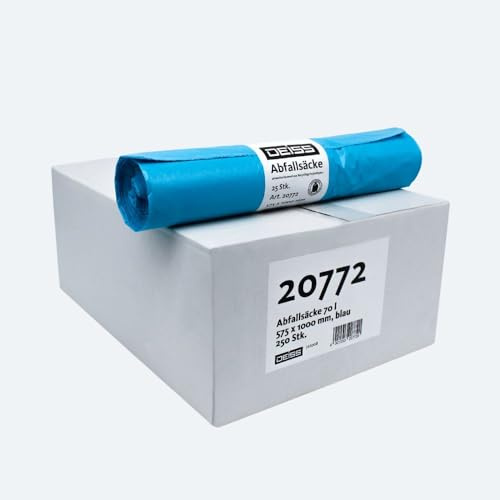 DEISS LDPE Müllsack Typ 60, 20772, 70 Liter - Karton / 70 Liter | Karton (10 Rollen)