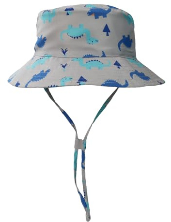 QKURT Kids Sun Hat, Children's Fishing Hat Bucket Hat, Windproof Beach Cap Toddlers Fisherman Hat Summer Sunhat with Breathable Mesh Lining for Ages 2-6