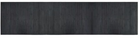 vidaXL Teppich Rechteckig Grau 70x300 cm Bambus