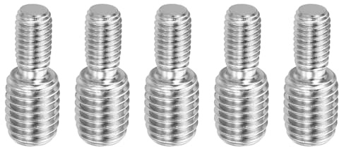 PATIKIL M8x15mm to M12x15mm Double End Threaded Stud Screw Bolt, 5 Pack 304 Stainless Steel Rod Bolts Thread Reducer Adapter for Furniture Hardware