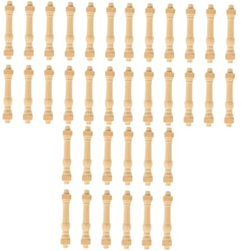 PHENOFICE 36 Pièces Poteau de Garde-Corps décorations de Maison Lumineuse pour la Maison Mini-Jouets pour Enfants Jouets Enfants Meubles en Miniature Mini Balustrade Meubles Miniatures Bois