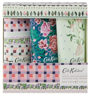 Cath Kidston Hand Creams 30ml x3, 3 Fragrances, Hand Moisturiser, Fits in Pocket, Handbag, Backpack or Toiletry Bag, Beauty Gift For Her, Travel Size, Vegan and Cruelty Friendly