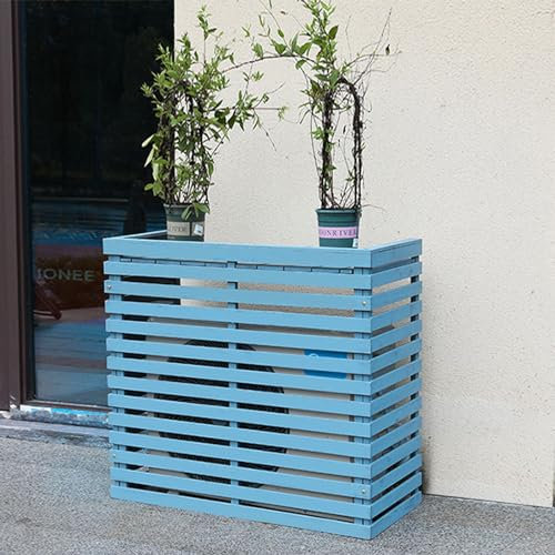 KlimaanlagenabdeckungSichtschutz, 3-Platten-Holzzaun für den Hof, Terrassengitterpaneele für draußen, freistehender Zaun ohne Graben, freistehendes Mülleimergehäuse für den Außenbereich für