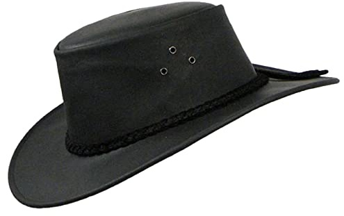 Outbacker Cowboy Lederhut für Kinder- wasserfest mit hohem UV Schutz- Größe 52-53 cm