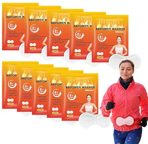 Ancsttu Parches de calefacción, calentador de cintura autocalentable, parches de alivio de molestias para cintura y espalda, 10 parches de calor de larga duración para manos, pies, pecho y espalda