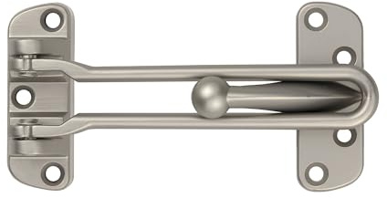 ABUS Barre de blocage SPN110-21W - Verrou de sécurité pour portes d'entrée et portes d'appartement - La protection contre la présence empêche la porte de s'ouvrir - nickel mat