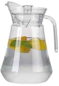 Shihan-2015 Jarra de Agua 1 Jarra de Agua de plástico de 33/50/67 oz, Tetera for Jugo, Leche, Bebidas frías/Calientes, Jarra for Oficina y hogar Jarra de Agua Cristal(Medio)