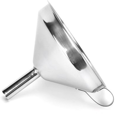 Cabilock imbuto in acciaio inossidabile di grandi dimensioni imbuto inossidabile imbuto da cucina con colino filtro imbuto a bocca larga imbuto domestico imbuto per olio da cucina Silver