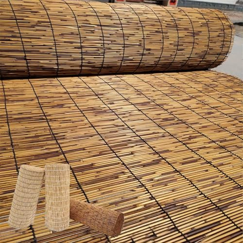 Genérico Valla de caña Natural,Pantalla de caña for jardín,Rollos de Cerca de caña Cortina de Caña para Balcón Estera Caña Personalizada Valla Decorativa de caña 0.3x0.8 m a 1.8x15 m(Carbonized)