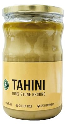 Saras Tahini Stone Ground - 600g | Pure & Natural Sesame Paste – Rich in Protein & Healthy Fats – Ideal for Hummus, Dressings & Baking