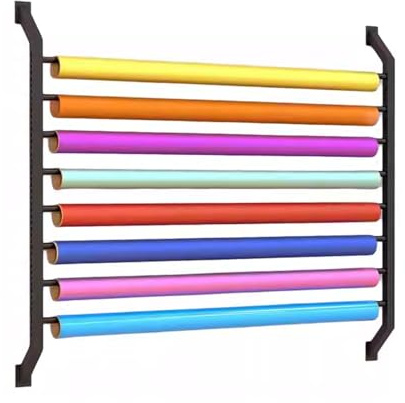 Genérico Estante For Rollos De Tela, Soporte De Pared For Rollos De Vinilo, Estante For Rollos De Tela Textil De 6, 7 Y 8 Niveles, For Rollos De Cuero Y Papel Tapiz.(130x174cm,7 Tiers)