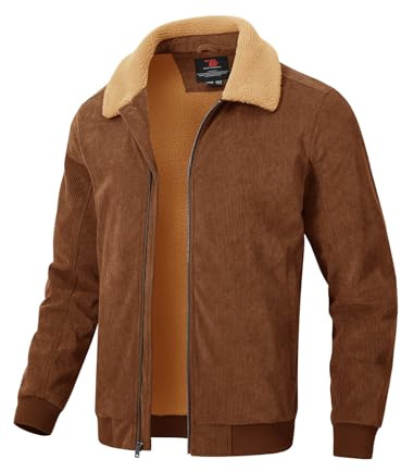 Rdruko Winterjacke Herren Warme Fleecejacke Sherpa Jacke Männer Winter Gefütterte Cordjacke