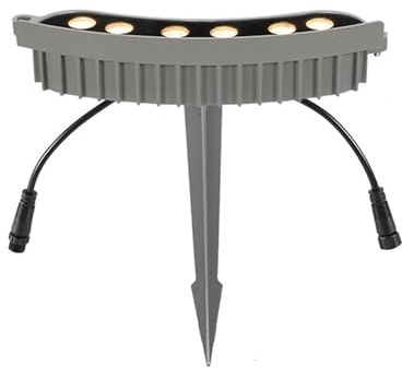 CYHTYM Lampada da esterno con anello di palma cablata, faretto da giardino, cortile, prato, paesaggio, AC220V 12W, espandibile, interbloccabile(1 SETS(For Expanding))