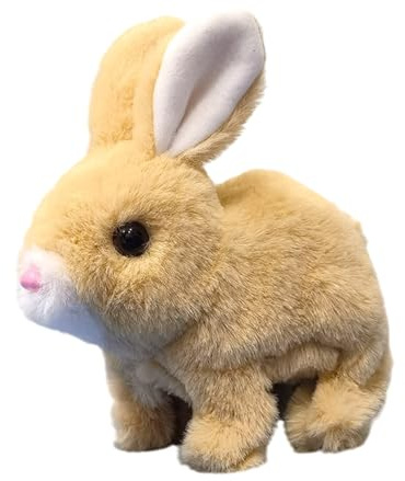 plush hopping bunny - Jumping Rabbit for Girls, Electric Rabbit Figure Soft Plush Toy, Children and Adults Interactive Hopping Bunny with Sound, Interactive Hoppinng Buunny for kids