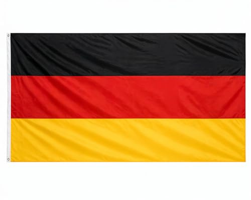 XXL Deutschland Fahne 210x500 cm - Riesen Premium Flagge Schwarz-Rot-Gold - Wetterfest, UV-beständig, 100% Polyester mit stabilen Ösen - Perfekt für EM, WM, Public Viewing & Garten