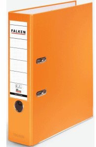 Falken 20 x Ordner PP-Color A4 80mm orange