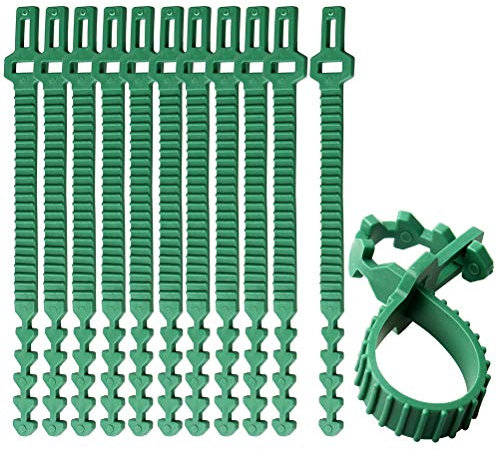 Tree Ties Straps Supports, Heavy Duty Adjustable Interlock Garden Plants Shrub Ties for Shrub Rose Plant Tree Support 12pices 9.4inch