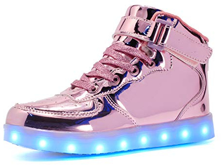 Kauson LED Zapatos Transpirable Impermeable Bajo 7 Colores USB Carga Luminosas Parpadeo Deporte de Hip Tops Zapatillas con Luces Los Mejores Regalos para Niños Niñas Pareja Cumpleaños de Navidad