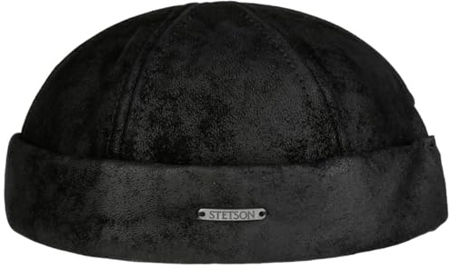 Stetson Pigskin Dockermütze Schirmmütze Leder Herren Herbst Winter