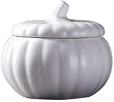 Eplze - Cuenco para sopa de cerámica con tapa (porcelana), color blanco