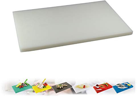 Schneidbrett, Gastro Schneidebrett Kunststoff Küchenbrett Schneidebretter, in (XL oder XXL) (Weiß, (XXL) 60 x 40 x 2 cm)