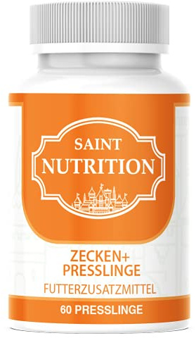 Saint Nutrition NEU Anti ZECKEN Presslinge für Hunde und Katzen | natürliche Behandlung für Ihr Haustier mit Sofortwirkung – SCHUTZ hochwirksam