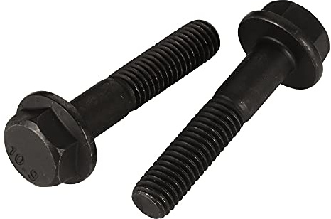 M8 x 35 mm Flansch-Sechskantschrauben, Flansch, Sechskantschrauben, legierter Stahl, Klasse 10.9, schwarze Oxid-Oberfläche, 10 Stück