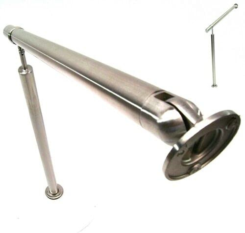 Corrimano in acciaio inox 80 con corrimano e parapetto 57230 AWZ