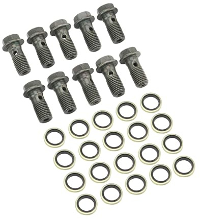 GOOFIT M10 x 1,25 Bremse Banjo Bolt 10 stücke Motorrad Bremssattel Bremssattel Master Zylinder Ersatz für 50cc 70cc 90cc 110cc 125cc 200cc 250cc ATV Quad Go Kart Buggy