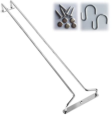 Weinglasregal, Weinglashalter unter Schrank, Gläserschiene, Weinglas Halterung Gläserhalterung Hängend, Mit Schrauben, Länge: 18-60cm (Size : 27x11.5cm(10.6x4.5in))