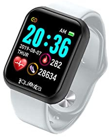 Power Color Smartwatch, Orologio Fitness Uomo Donna, Contapassi, Monitoraggio Frequenza Cardiaca Sonno e Salute, Notifiche Messaggi, Cassa Nera Con Cinturino Nero E Cinturino Bianco Aggiuntivo