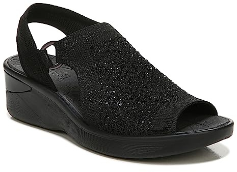 BZees LifeStride Star Bright, Sandali con Zeppa Donna, Nero, 40.5 EU