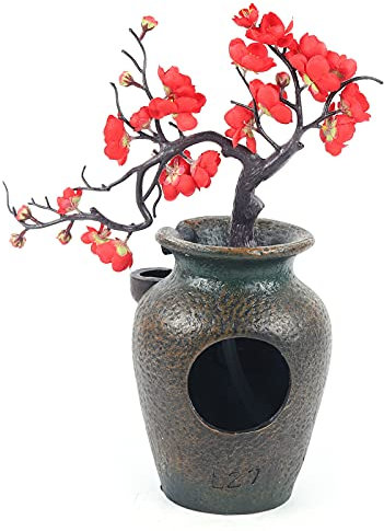 Vaso fontana da interni, fontana da tavolo, decorazione in resina con pompa dell'acqua, fontana da tavolo a cascata