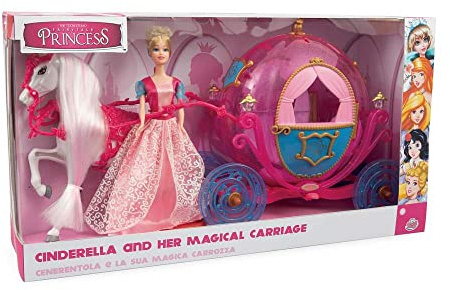 Grandi Giochi GG03027 Prinzessin Aschenputtel mit ihrem magischen Wagen