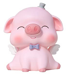 RUTAVM Sparschwein Hochzeit Niedliches Sparschwein, Geld Sparen, Spardose, Geschenk Für Kinderzimmer, Geburtstag, Weihnachten, Neujahr Sparschwein Groß (Blue : Bronze, Size : S)