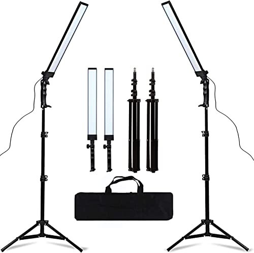 GSKAIWEN Kit d’Eclairage LED Studio de Photographie avec Support de Lumière Trépied et Lumière de Replissage pour Portrait, Vidéo, Produit, en Direct