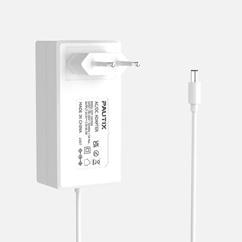 PAUTIX Tira de luz LED Enchufe UE DC24V 3.5A Fuente de alimentación para Tiras LED, AC100-240 Adaptador de corriente controladores LED, Fuente de alimentación enchufable máxima de 84W (Blanco)
