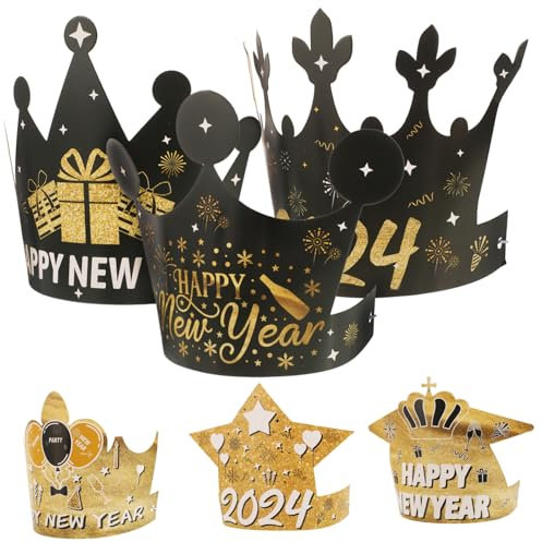 Alasum 36 Stk Partyartikel für Erwachsene 2023 Neujahrsgeschenke Neujahrsdekoration 2023 partyhüte kinder neujahrsdekorationen Kappen Stirnband Partyhüte für Erwachsene Silvesterhüte