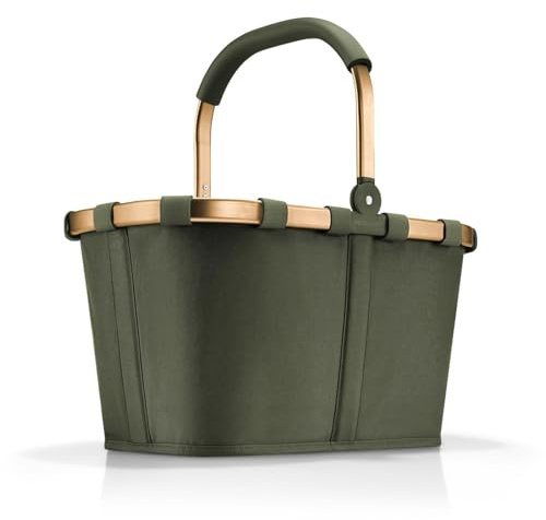 reisenthel carrybag forest gold – Stabiler Einkaufskorb mit viel Stauraum und praktischer Innentasche – Elegantes und wasserabweisendes Design