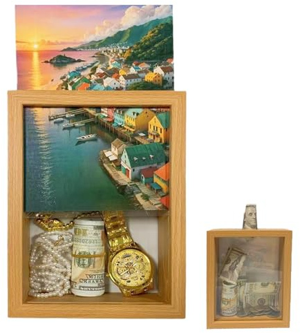 Cornice Porta Soldati Sicura | Nascondiglio Sicuro per Oggetti di Valore,Scatola Decorativa Per Sicurezza Domestica Con Scomparto Segreto Per Gioielli E Oggetti Di Valore