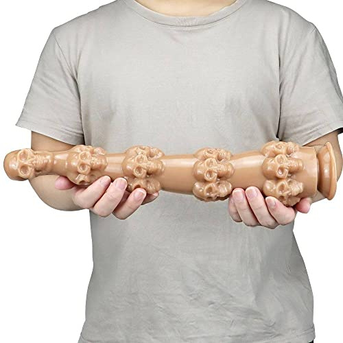 TRQOYTU Godemiché Anal Surdimensionné De 37 Cm Pour Femme, Gode SM Plug Anal, Dilatation Anale, Jouet Sexuel Réaliste Pour, Gode Avec Ventouse Couleur Chair