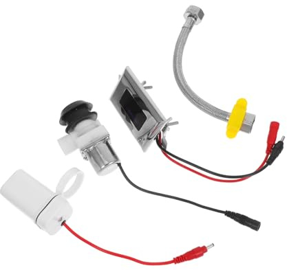 TEHAUX Electronic Urinal Flush Valve Kit with Abs Valve and b Panel, Automatic Touchless Sensor Flush System for Bathroom Urinals, Dc Power Supply Replacement Assembly