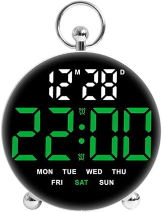 MZRAN Elegante orologio digitale a LED con numeri di facile lettura e multifunzionalità, adatto per anziani e professionisti sveglia digitale