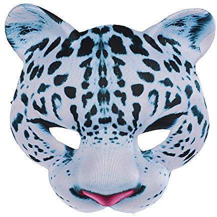 NewL Maschera 3D a mezzo viso per Halloween, feste in maschera, cosplay, costume per donne e uomini