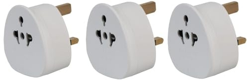 European to UK Plug Adaptor Travel Plug Adapter with 13A Fuse UK Safety Standards Ideal for Travel Home and Office (3 Pack)